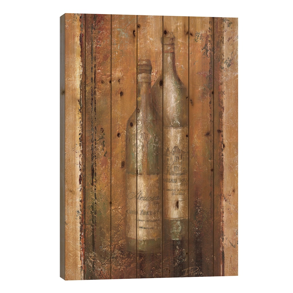 Serie Vino I Print On Wood by Patricia Pinto - Multi-Color