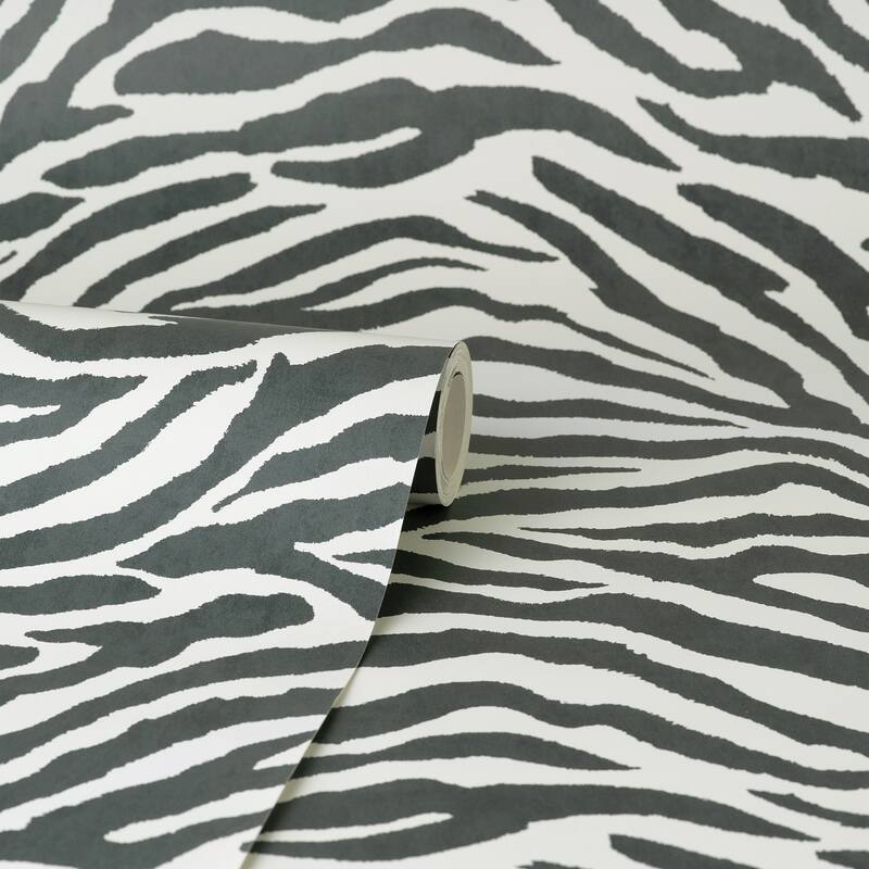 Fine Decor Shoshana Black Modern Zebra Wallpaper