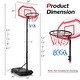 preview thumbnail 4 of 8, Height Adjustable Basketball Hoop with 2 Nets and Fillable Base - 19" × 30" × 5" (L × W × H)
