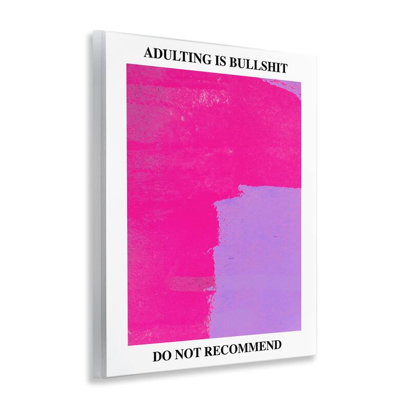 Stupell Adulting Do Not Recommend Wall Plaque Art Design By House of Lulu