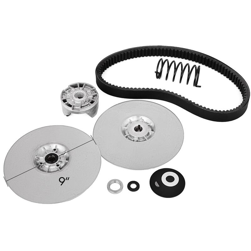 Driven Clutch Kit for Go-Kart Asymmetrical Driver Pulley Replacement with Drive Belt