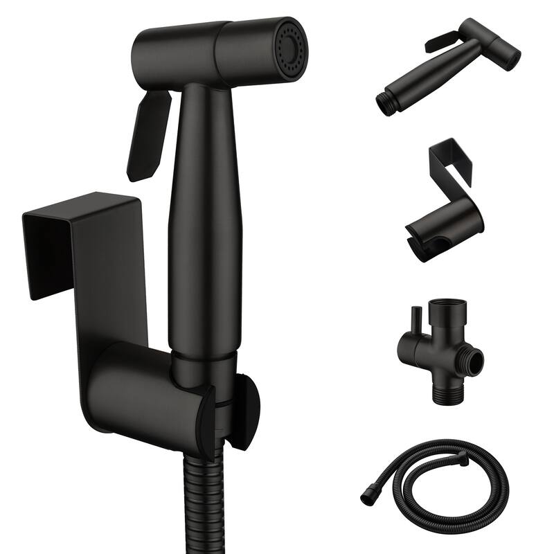 Handheld Bidet Sprayer Stainless Steel Bidet Hand Held Sprayer for Toilet Shattaf Toilet Attachment - Matte Black