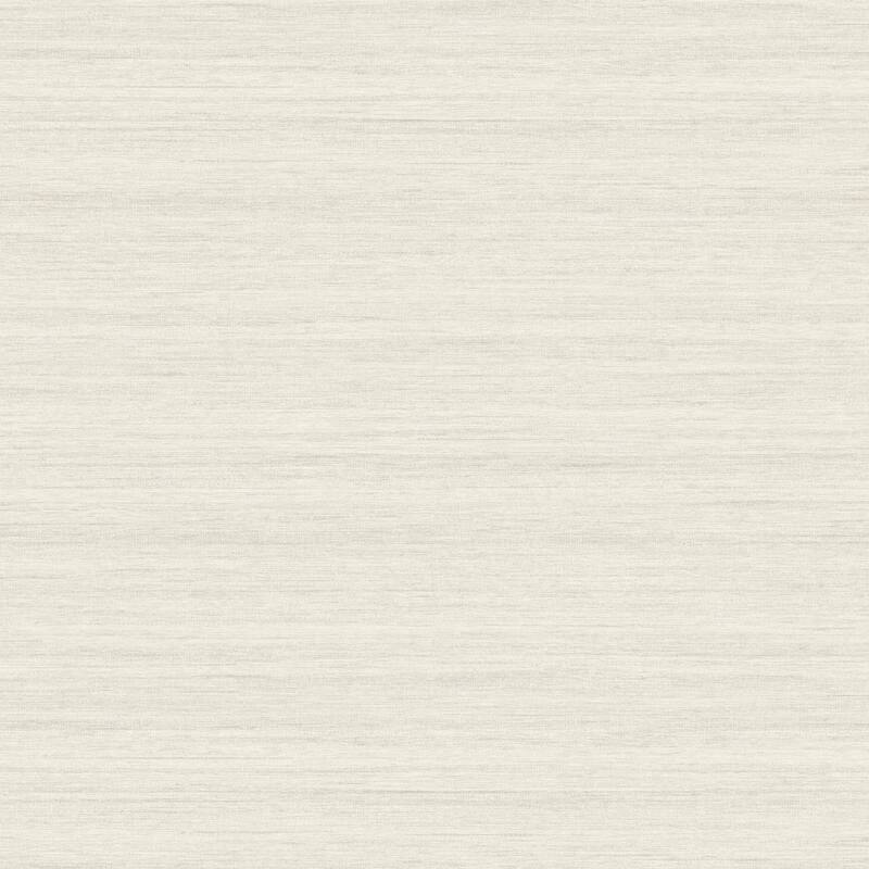 Seabrook Designs Shantung Silk Embossed Vinyl Unpasted Wallpaper - 27 in. W x 27 ft. L - Lily White