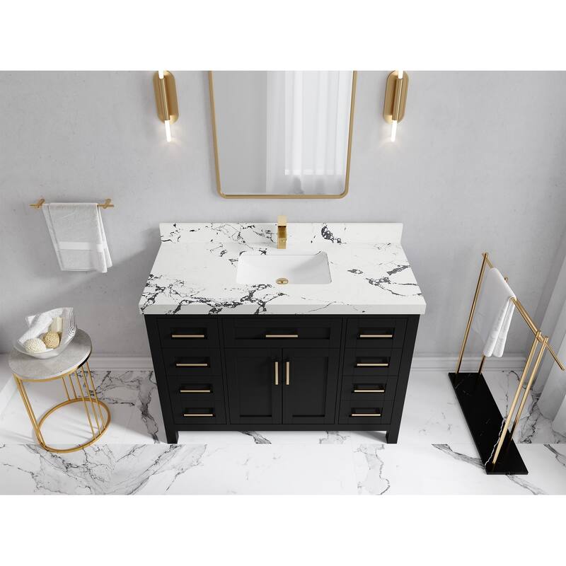 Willow Collections 48 in. W x 22 in. D Cambridge Single Sink Bathroom Vanity with Countertop