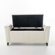 preview thumbnail 1 of 17, Alden Tufted Faux Leather Armed Storage Ottoman Bench by Christopher Knight Home