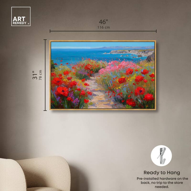 Ocean View Bloom I Canvas by Art Remedy