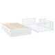 preview thumbnail 31 of 118, Roomfitters Twin Size Wood Daybed with Fence Guardrails, 2 Storage Drawers, Convertible Floor Bed, and Built-In Shelving