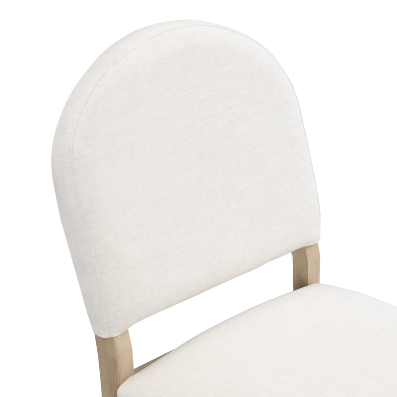 Christopher Knight Home - Mid-Century Upholstered Armless Dining Side Chairs with Rubber Wood Frame (Set of 2)