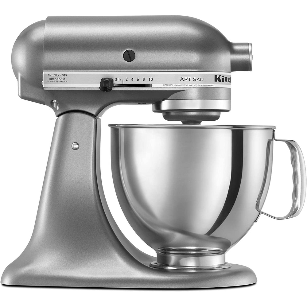 HOMCOM 6 qt. 6-Speed Silver Stainless Steel Stand Mixer with Dough