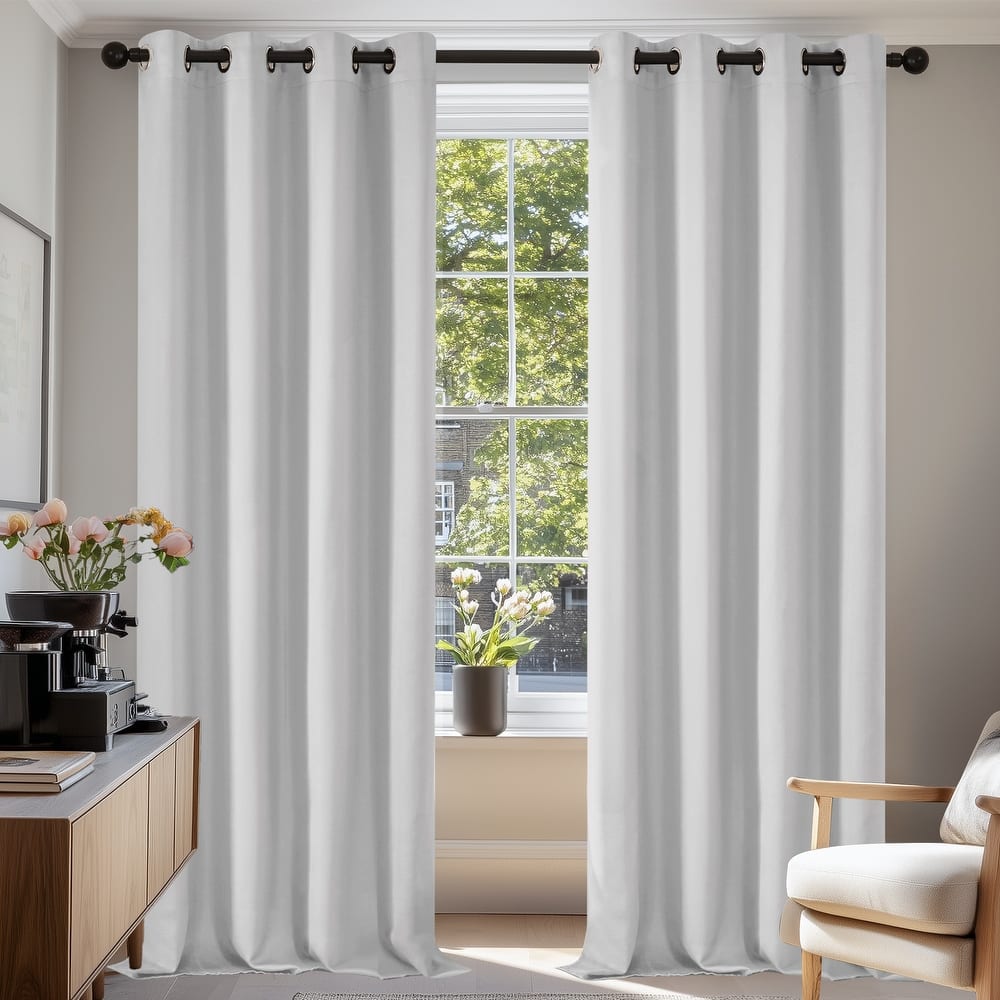 Deconovo Grommet Living Room Room Darkening Curtains (2 Panel)