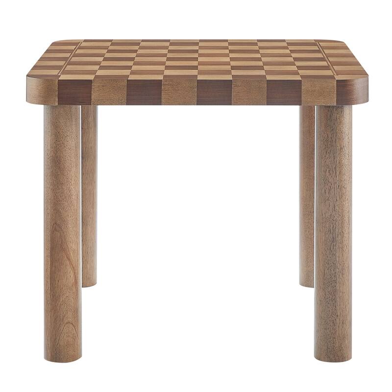 Oscar 36 Inch Square Checkered Dining Table