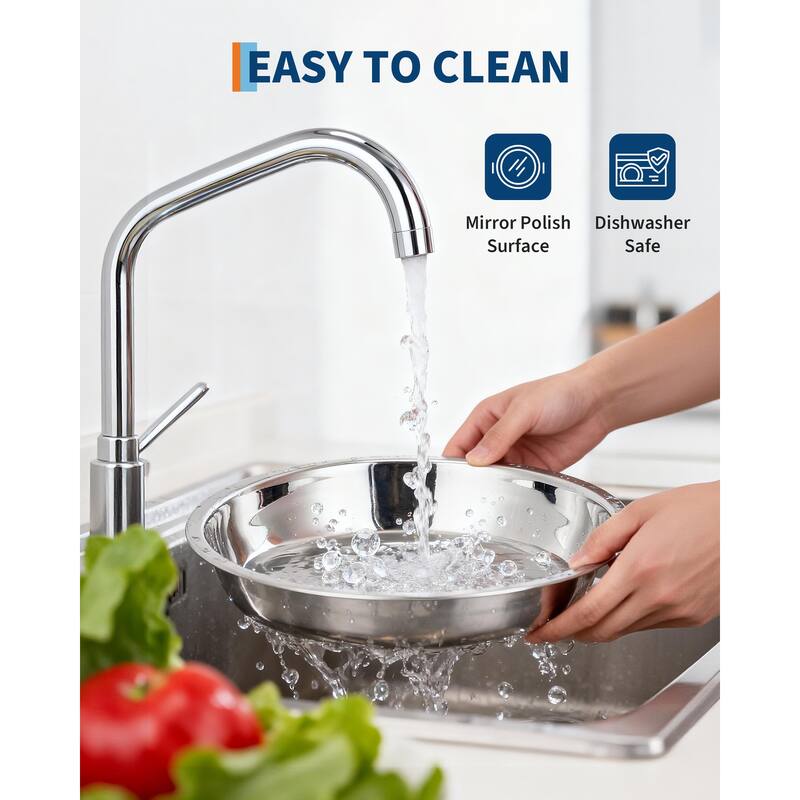 5 QT Round Chafing Dishes Buffet Servers and Food Warmer Set with Lid