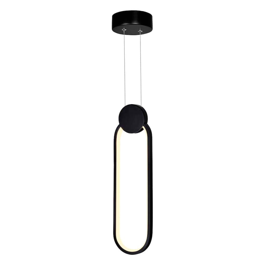 Pulley Integrated LED 4in Black Mini Pendant