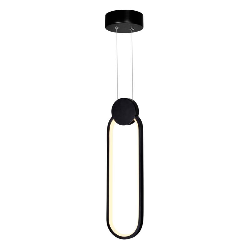 Pulley Integrated LED 4in Black Mini Pendant - Black
