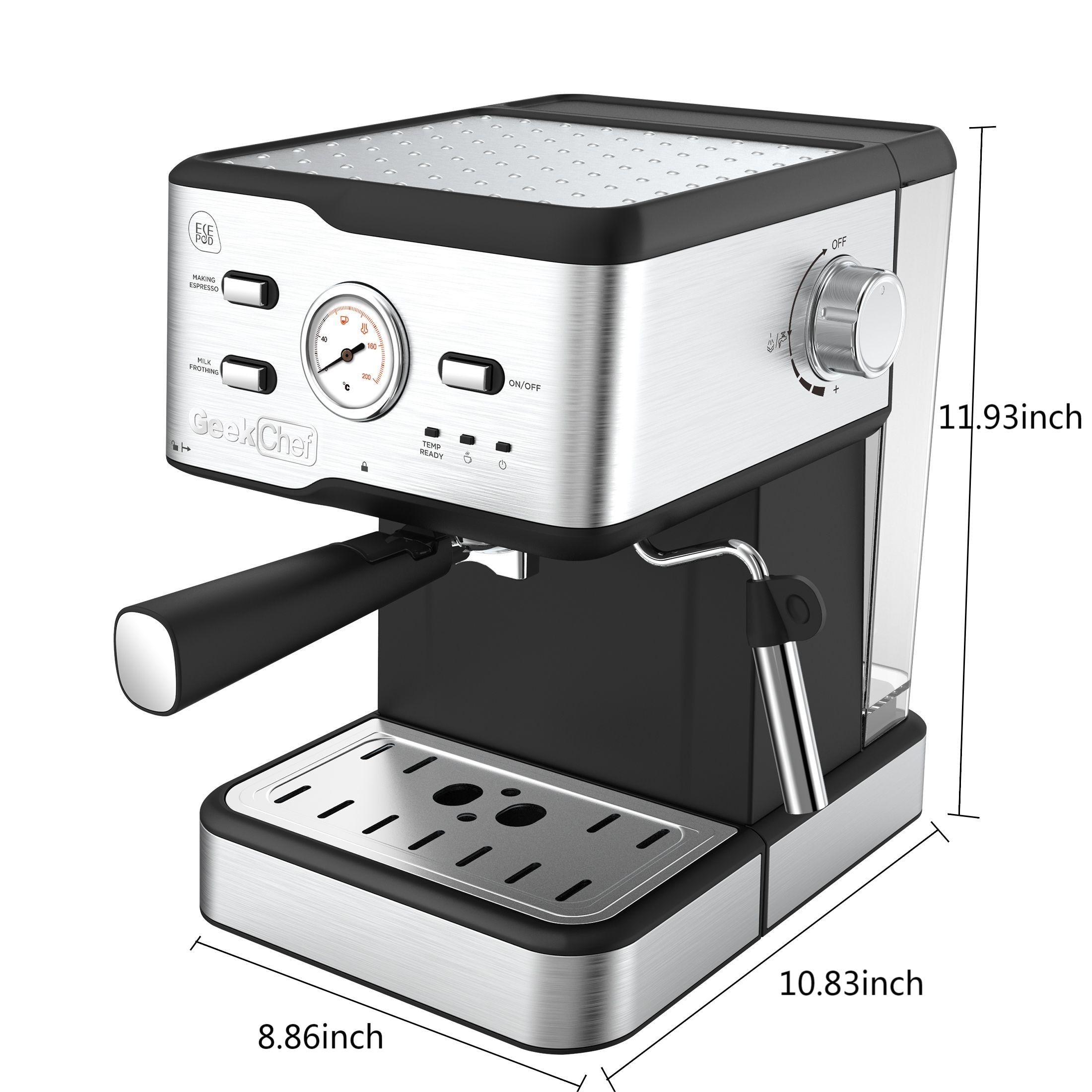Geek Chef Espresso Machine, 20 Bar Espresso Machine With Milk