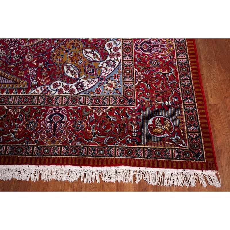 Animals Pictorial Tabriz Turkish Area Rug Machine Made Carpet - 9'9" x 12'6"