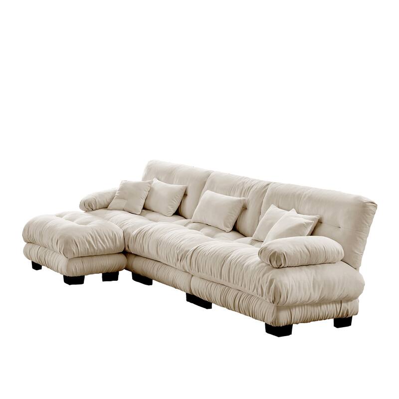 Free Combination Modular Chenille Sectional Sofa Comfy Cloud Couch for Living Room