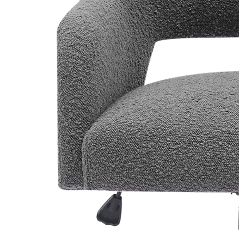Boucle Upholstered Office/ Desk Chair - Swivel/ Adjustable Height