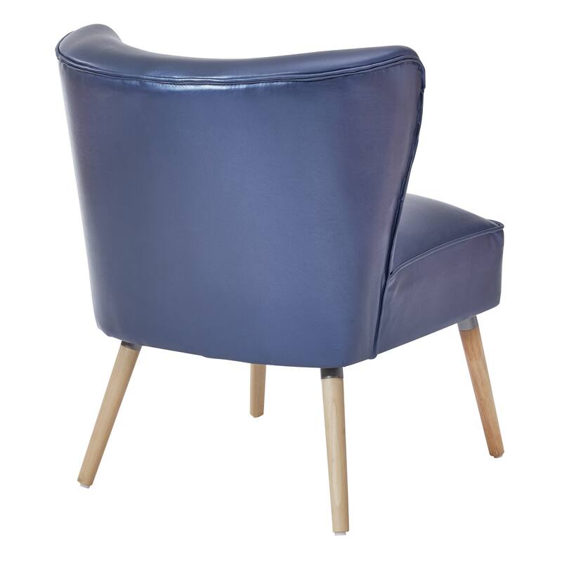 Amity Side Chair in Sizzle Pewter Fabric with Solid Wood Legs