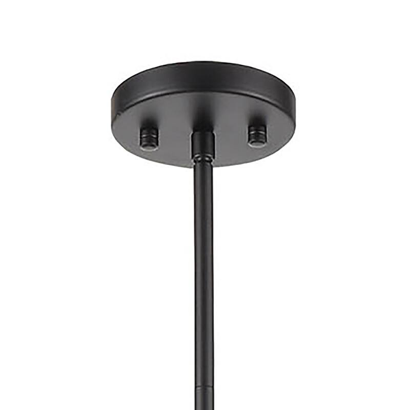 Elk Home Oriah Matte Black With Mercury Glass 6 Light Chandelier