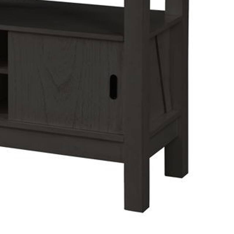 Riby Sideboard Buffet Server Cabinet, Wine Racks, 2 Doors, Black 52 Inch