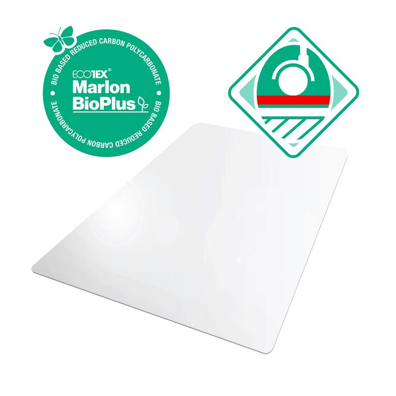 Floortex® Ecotex® BioPlus Eco Friendly Carbon Neutral Polycarbonate Chair Mat for Hard Floors - 46" x 60"