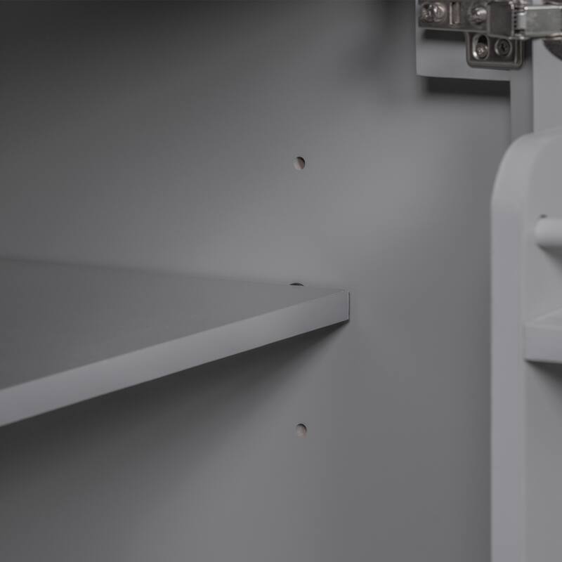 30'' Freestanding Bathroom Vanity with White Integrated Ceramic Sink - 30'' x 18.3'' x 33.8''