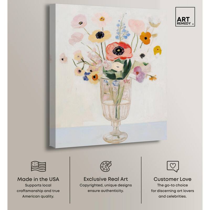 Gentle Bouquet Canvas by Art Remedy, Gallery Wrapped