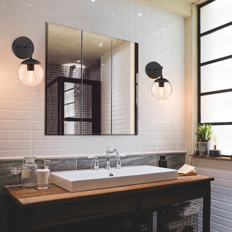Design House Cyprus Recessed Mount Bathroom Medicine Cabinet Mirror