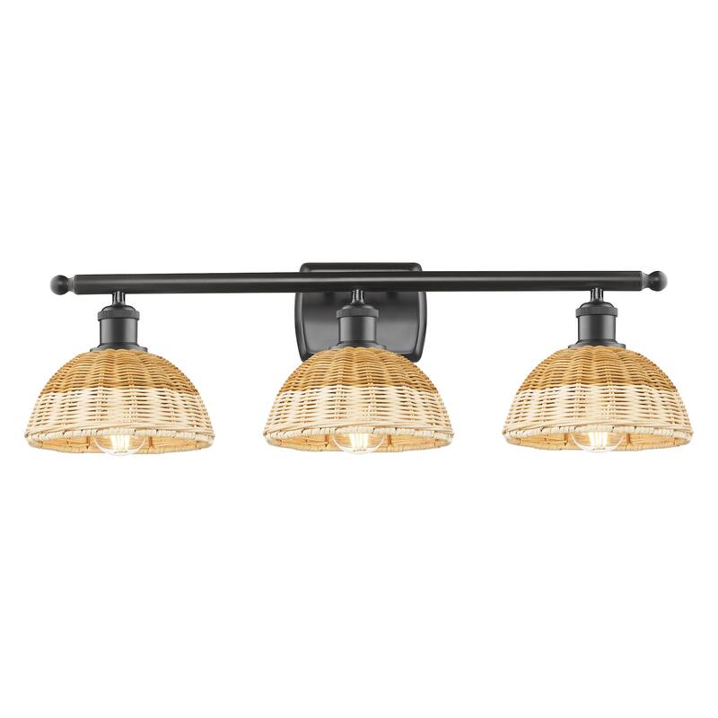 Innovations Lighting 516-3W-8-28 Bristol Natural II Vanity Bristol - Oil Rubbed Bronze / Natural