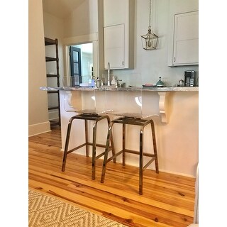 Miles clear acrylic swivel high back bar stools sales with back by inspire q bold