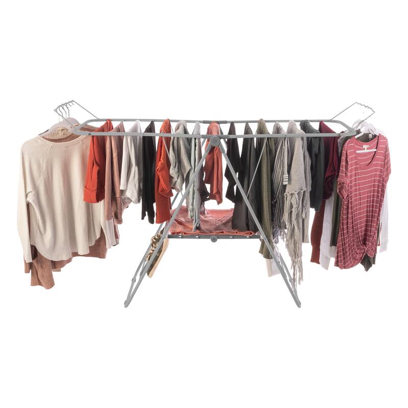 Everyday Home Indoor/Outdoor Folding Clothes Drying Rack