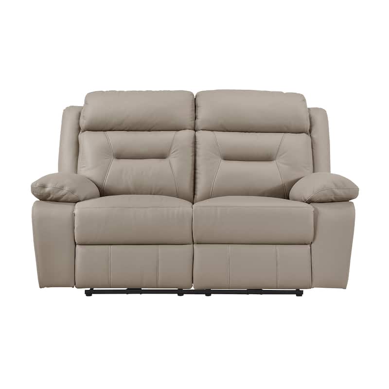 Garrey Leather 2-Piece Power Double Reclining Living Room Sofa Set