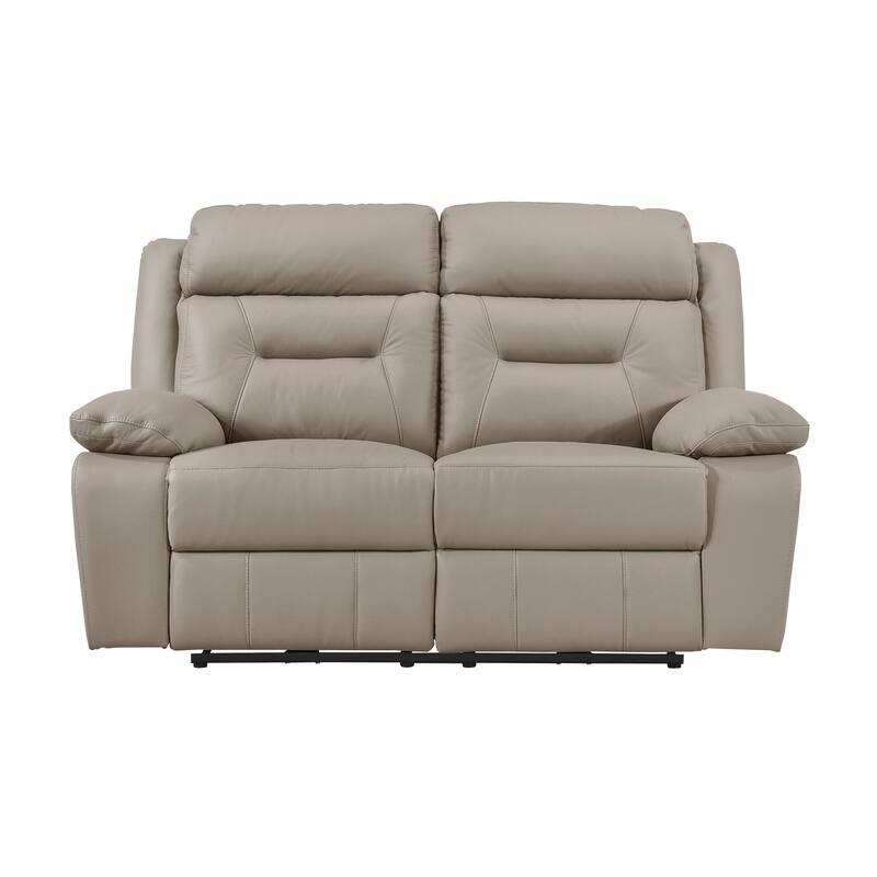Garrey Leather 3-Piece Power Double Reclining Living Room Sofa Set