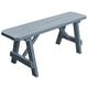 preview thumbnail 3 of 7, Pressure Treated Pine 4' Traditional Bench Gray Stain