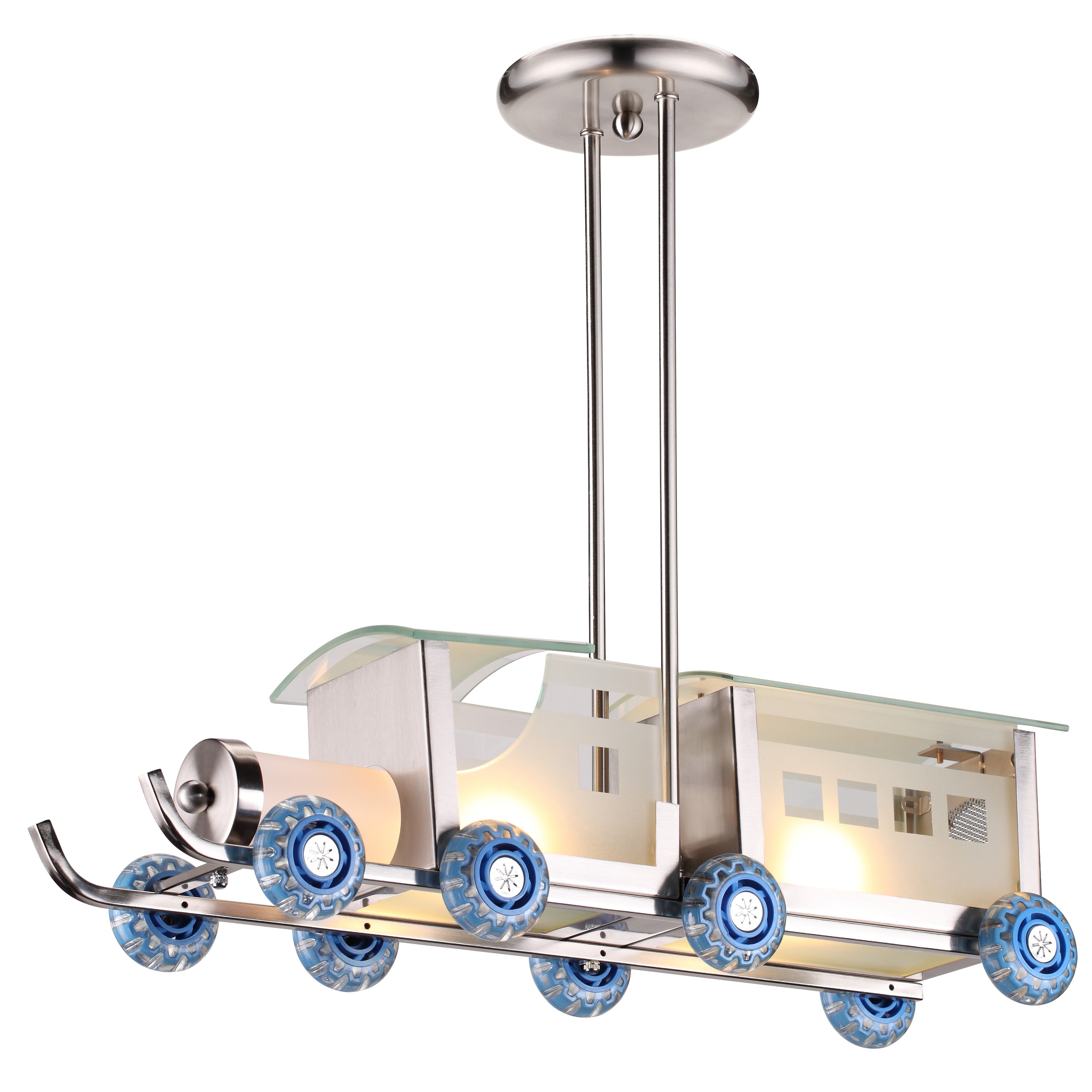 Transitional 2 Light Silver Train Kid's Light