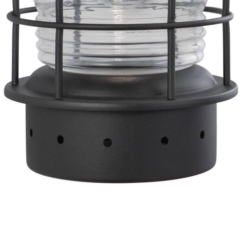 Vaxcel Hyannis 8" Outdoor Wall Light Textured Black - 8-in W x 18-in H x 10-in D