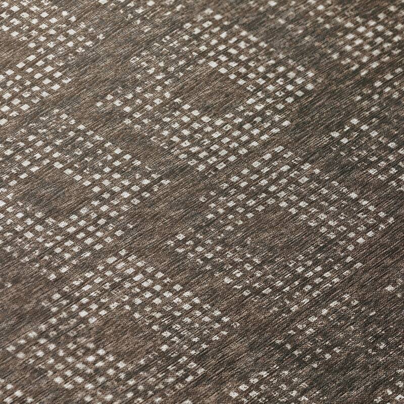 Indoor/ Outdoor Eleanor Modern Houndstooth Washable Rug