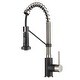 preview thumbnail 13 of 20, Kraus Bolden 1.8 GPM 18" Pull-Down Spray Kitchen Faucet with Spot Free Stainless Steel / Matte Black