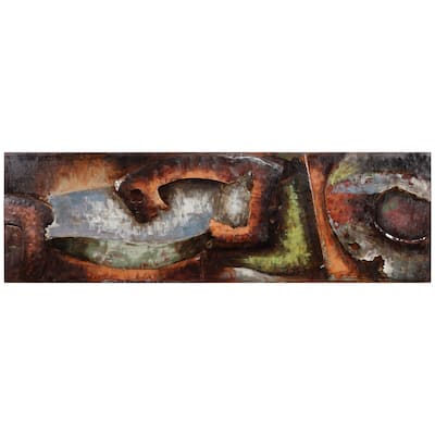 "Convergence 1" Mixed Media Iron Hand Painted Dimensional Wall Art