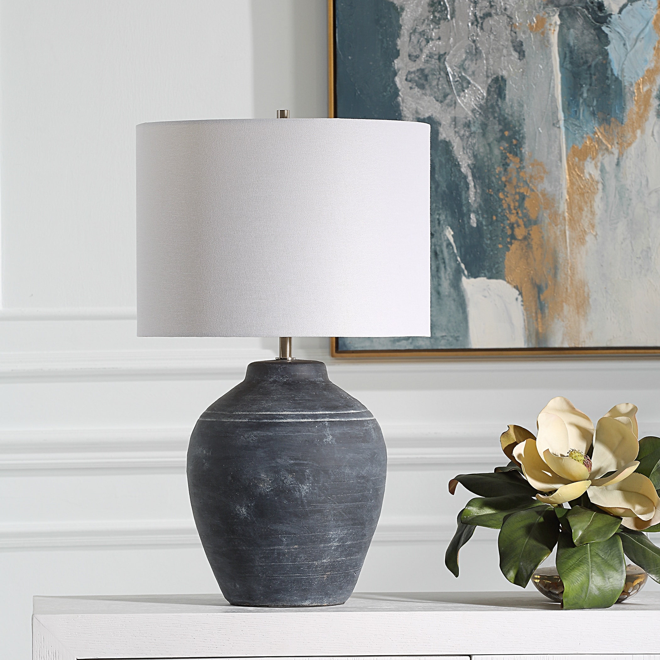 Porch & Den Weathered Black Ceramic Table Lamp - Bed Bath & Beyond
