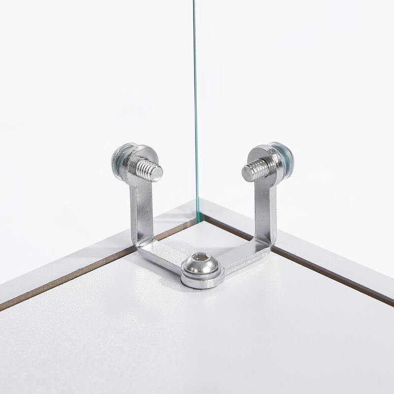 4 Tier Glass Display Cabinet, Double Door Glass Cabinet with Two Locks, Floor Standing Storage Cabinet with 6 Acrylic Shelves