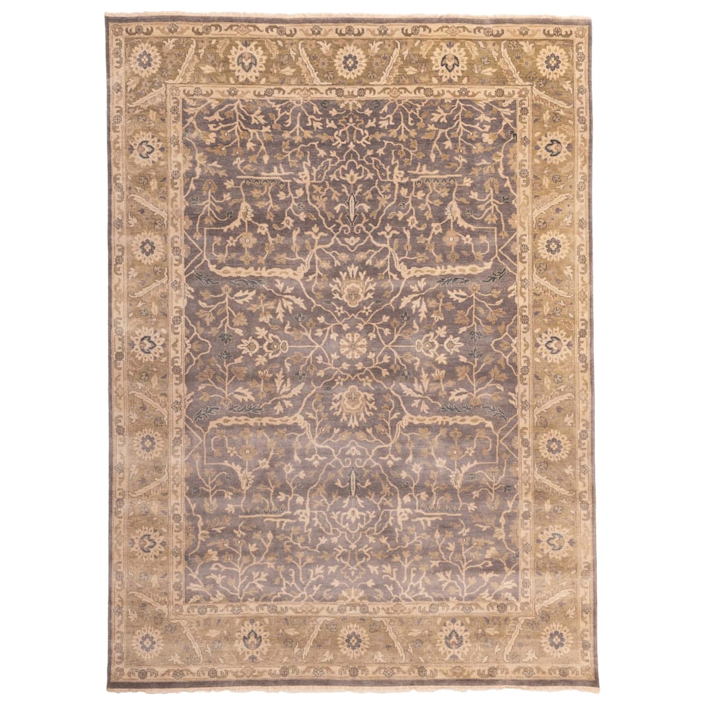 ECARPETGALLERY Hand-knotted Jules Serapi Dark Grey Wool Rug - 9'1 x 11'11