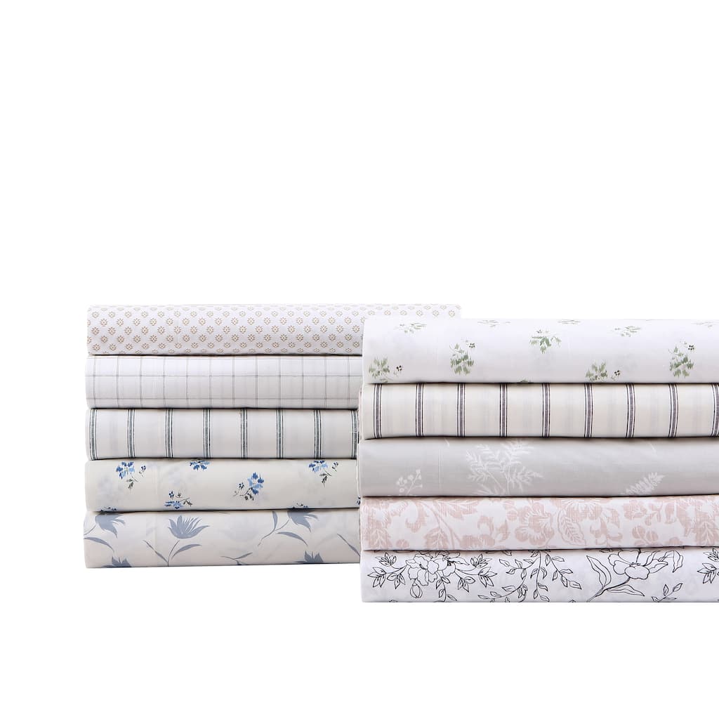 Stone Cottage Cotton Percale Printed Sheet Set