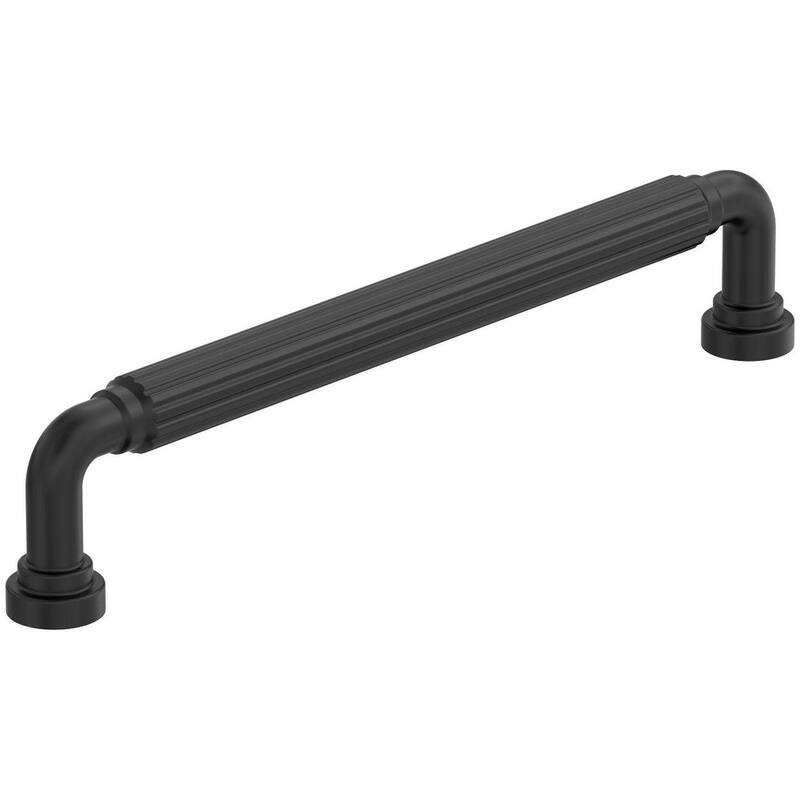 Amerock BP37704 Cowrie 6-5/16" Center to Center Fluted Handle Cabinet - Matte Black