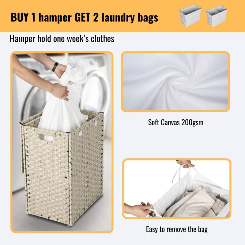 GDFStudio - Ethan Monroe Laundry Hamper Set - Versatile and Stylish Storage Solution