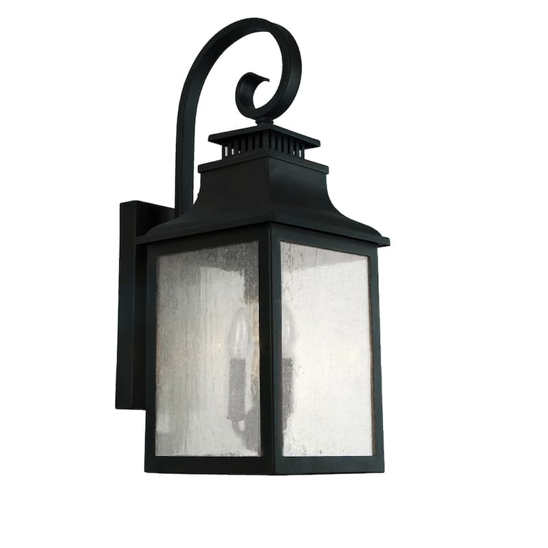 Morgan 2 Light Exterior Light in Imperial Black Finish