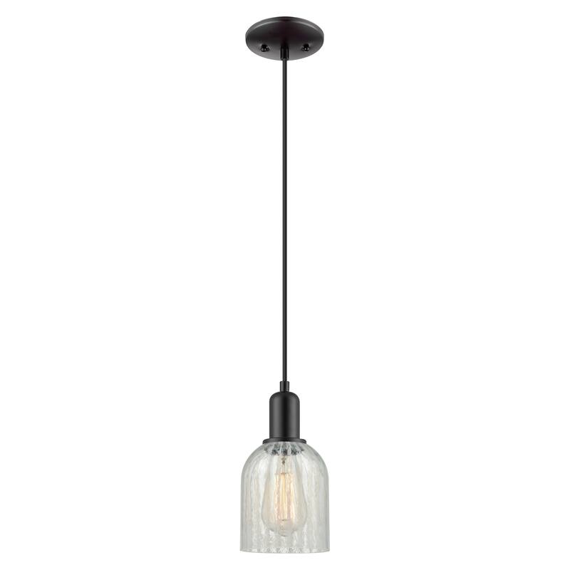 Innovations Lighting Endless Possibilities Arcadia - Caledonia - 1 Light 5" Cord Hung Mini Pendant - Mouchette/Matte Black