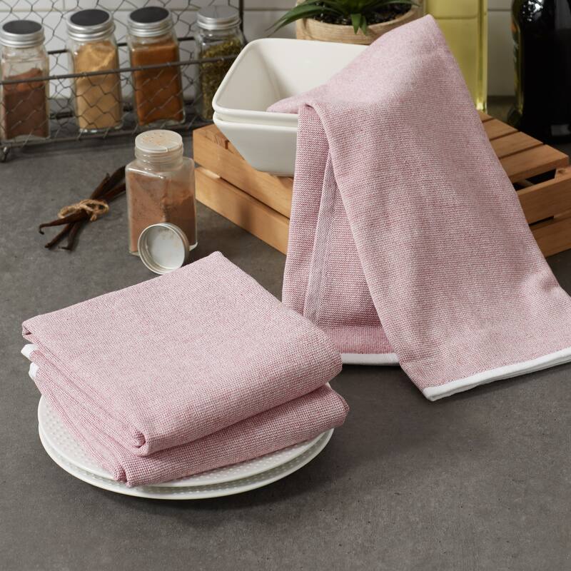 Asst Barn Red French Terry Dishtowel Set/3