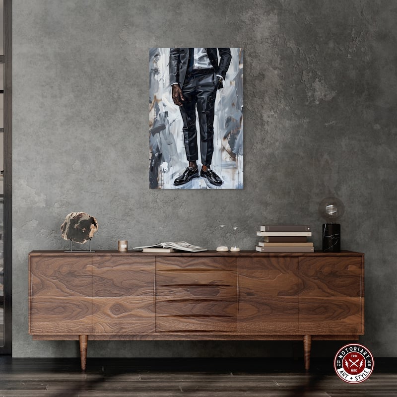 Notoriart Man Of Style Gallery Wrapped Men Style 1 Piece Canvas Wall Art
